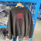 Saint m t sweater s.m rose skull handpainted pullover crewneck sweater wholesale