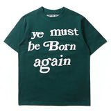 Hip-hop t shirts half sleeve instrendy reborn english letter foam trendy short-sleeved t-shirt short tee