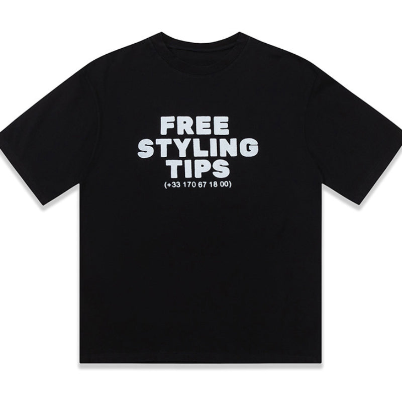 Vetements T Shirts VTM Free Slogan Printing OS Loose Casual Short Sleeve T-shirt