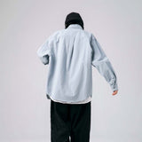 Unisex Jacket Autumn Letter Embroidered Shirt