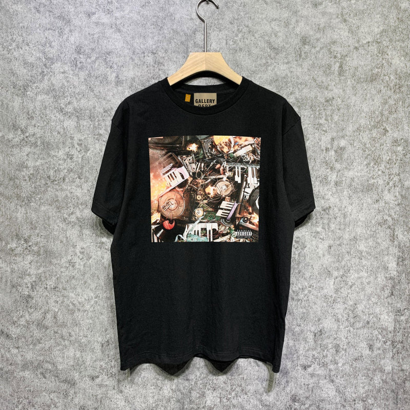 Gallery Dept T Shirt Retro Printed Loose Short-Sleeved Shirt