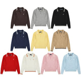 Rl ralph pony polo collar casualpullover wool sweater sweatertopsknittingfall and winter macaron couple
