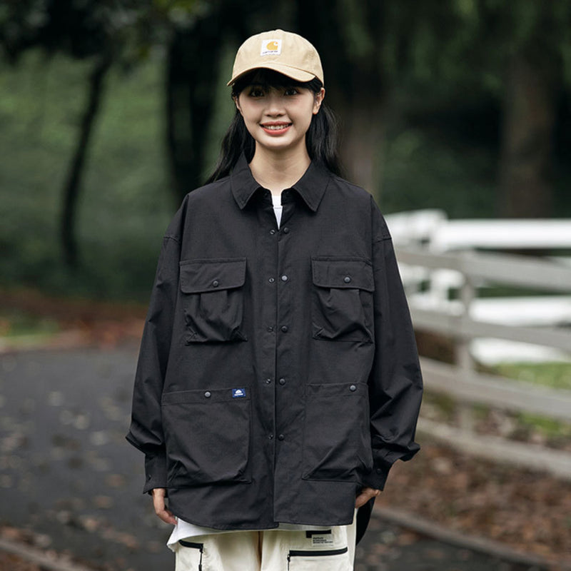 Unisex Jacket Fall Lapels Loose Shirt