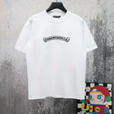 Ch hip-hop t shirts ch croo short-sleeved cross leather embroider t-shirt loosecasualpure cotton american heavy weight