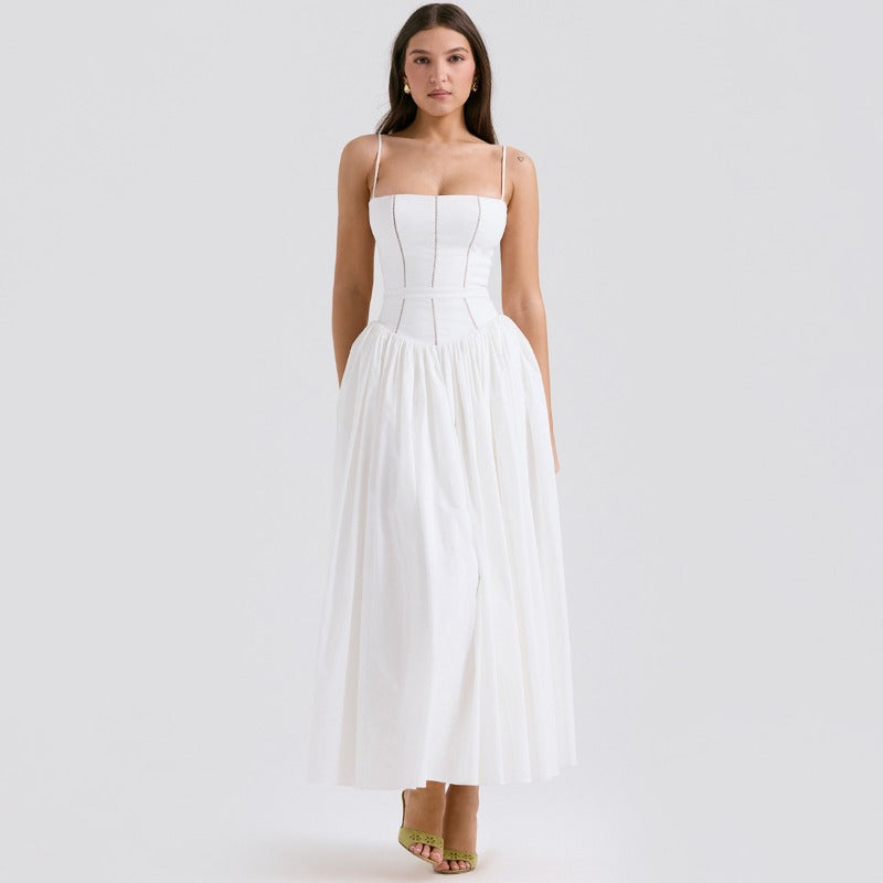 Women Dresses Sexy Slim-Fit Suspender Midi Dress