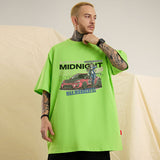 Men T Shirt Vintage Racing Printed Casual Short Sleeve T-shirt