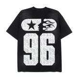 Hip-hop t shirts american high street half sleeve eye niche loosetrendy short sleeve t-shirt summertopst