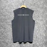 Amiri tank top small spider letter horizontal stripprinting