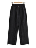 Women Sweatpants Elastic Waist Loose-Fitting Casual Ankle-Banded Overalls