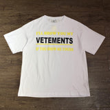 Vetements T Shirts VTM Yellow Printing Loose Men's and Women's Short-Sleeved T-shirt