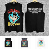 Amiri tank top smoke gray wolf print