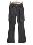 Women Sweatpants Flared Overalls Summer Retro Pants