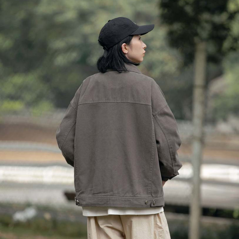Unisex Shirts Autumn Arc Splicing Coat
