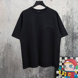 Ch hip-hop t shirts american ch crow cut out cross stereoembroider short-sleeved casualloose round neck casual high street