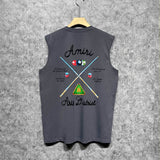 Amiri tank top billiard cue printing