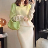 Women Knitted Pullover Autumn and Winter round Neck Sweater Loose Knitwear Casual Top