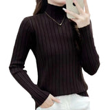 Women Knitwear Autumn and Winter Turtleneck Sweater Slim Top