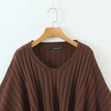 Women Sweater Knitwear Loose Batwing Sleeve Knitwear Sweater Cross Knitted Sheath Skirt Suit