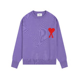 Ami araunriflovefall and winterknitting shirtloose woolen sweatercouple round necktopsss