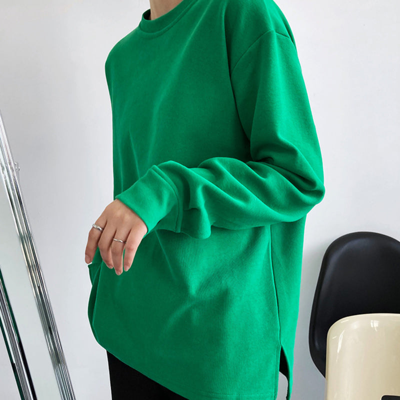 Women T Shirt Spring Long Sleeve T-shirt Women's Loose Leisure Cotton round Neck Top