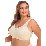 Full figure bra lace wireless women's