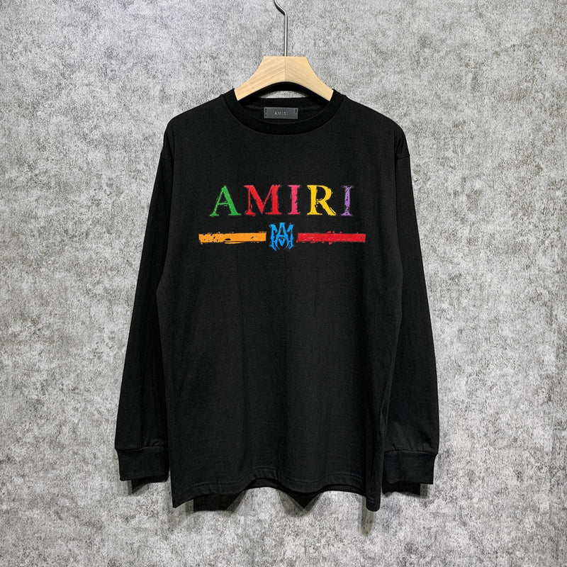 Amiri Long Sleeved Shirt Printed Trendy Pure Cotton