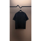 Ch hip-hop t shirts high version ch short sleeve cross embroiderloosecasualpure cotton american heavy weight short sleeve