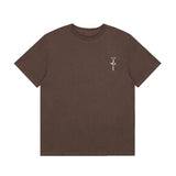 Hip-hop t-shirts: summer high street trendy undershirts with small logo letter print, minimalist short-sleeve tees