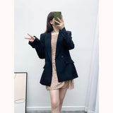 Women Suits Loose Casual Black Blazer
