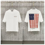 Ch hip-hop t shirts ch crow short-sleeved flag sanskrit printingloosecasualpure cotton american heavy weight short-sleeved