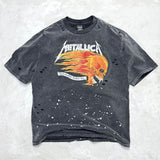 saint m t shirts s.m. flaming skull limited edition graphic crewneck t-shirt