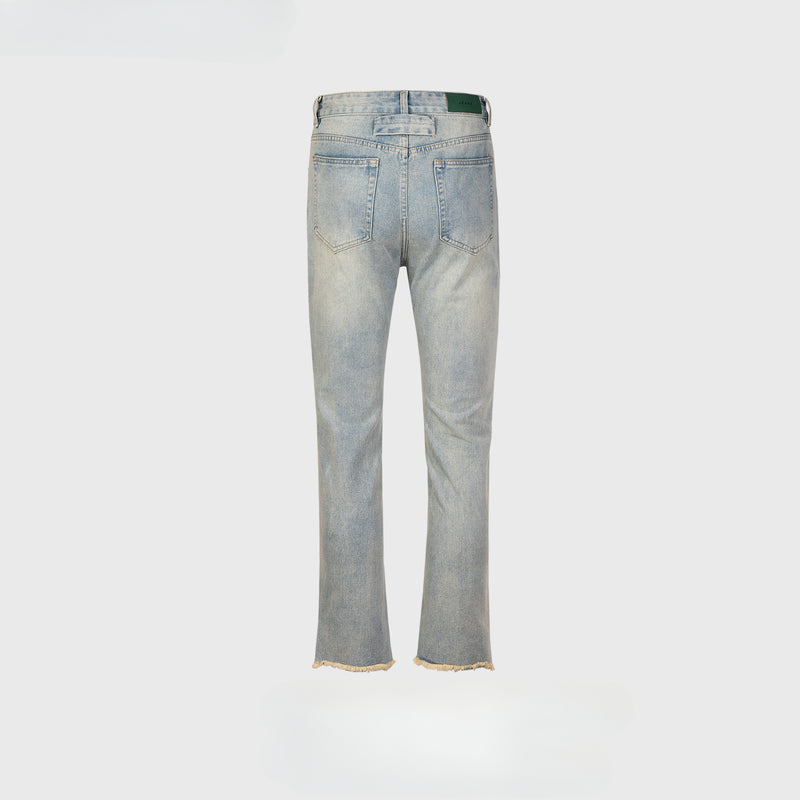 MIJKO Men Vintage Pants MIJKO Water Old Trousers Slim Trendy Men and Women