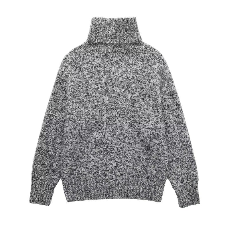 Women Sweater Knitwear Autumn and Winter Loose Turtleneck Retro Twist Knitted Top