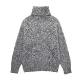 Women Sweater Knitwear Autumn and Winter Loose Turtleneck Retro Twist Knitted Top