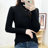 Women Knitwear Autumn and Winter Turtleneck Sweater Slim Top