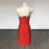 Women Evening Dress Bandage Sexy Dress V-neck Gauzy Gown