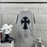 Ch hip-hop t shirts gch short sleeve cross loosecasualpure cotton american heavy weight short sleeve men