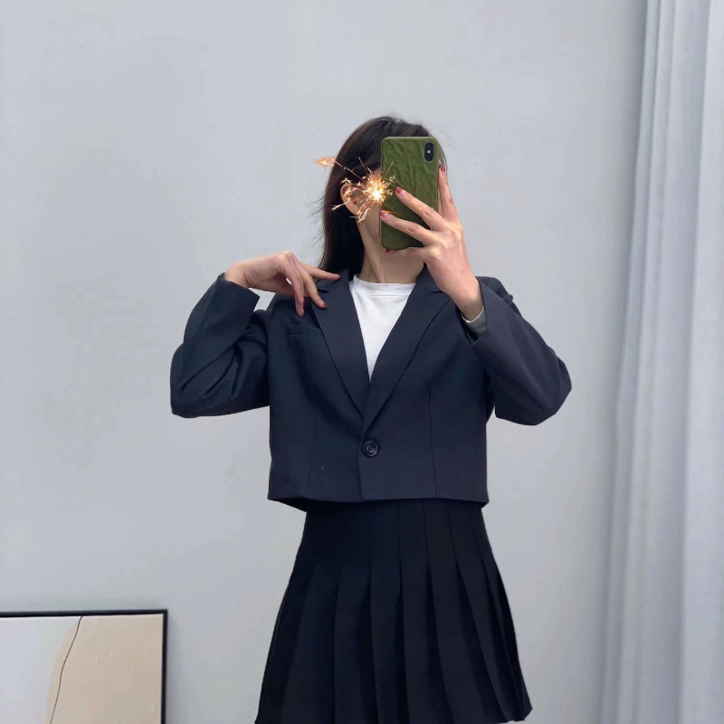 Women's Suits Spring and Autumn Long-Sleeved Jacket with One Button