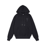 Amiaheoine macaron color heartembroider couple hooded hoodie loosefall and wintersweatshirt