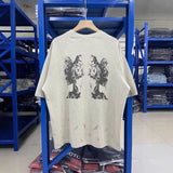 saint m t shirts s.m sketch figure graphic crew neck pullover short sleeve top