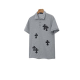 Ch hip-hop t shirts summerch american trendy high streetaccessible luxury cross embroider short sleeve easiest for match