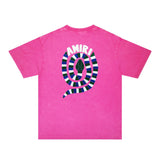 Amiri Washed Distressed T Shirt Printed Trendy Pure Cotton