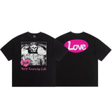 saint m t shirts s.m vintage love graphic crew neck pullover short sleeve top