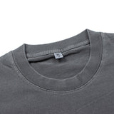 Hip-hop t-shirts, american high street style, short sleeve football print, washed vintage distressed loose fit crew neck tee