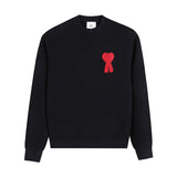 Ami love pullover sweatshirt fall and wintercouplelong sleeves new year loose raglan sleeves round neck casual