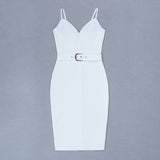 Women's Evening Dress Strap Belt Dress Sexy Slim Fit Bandage Dress