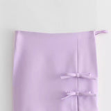 Women Skirt Summer Bowknot Decoration Mini Skirt Sheath Sexy Skirt
