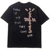 Hip-hop t-shirts: spring/summer short-sleeve abstract letter foam loose fit trendy tee
