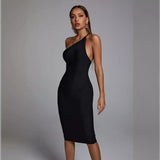 Women's Evening Dress Sexy Backless Slim Fit Dress Dress Black Bandage One-Piece Dress