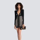 Women's Evening Dress Bandage Dress V-neck Zipper Dress